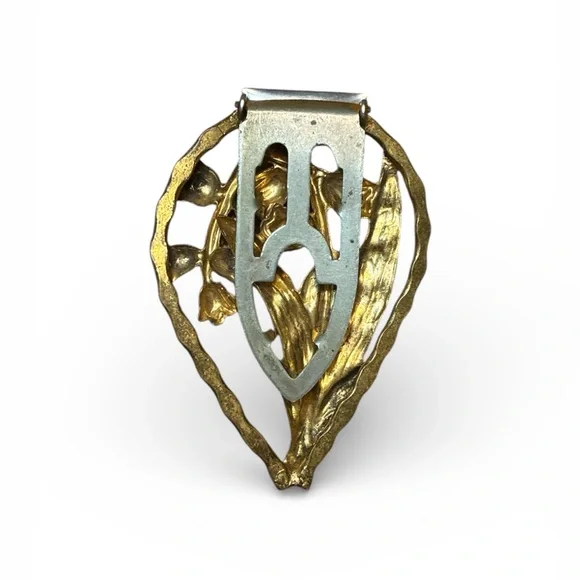 Vintage Lily of the Valley Dress Clip - Picture 3 of 4